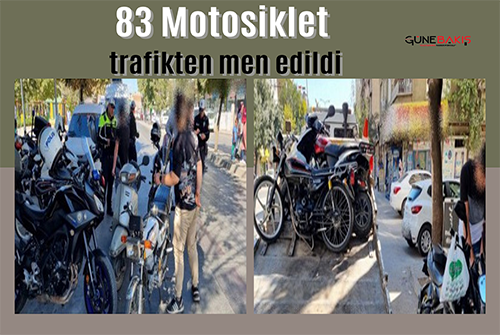 Gaziantep’te 83 motosiklet trafikten men edildi